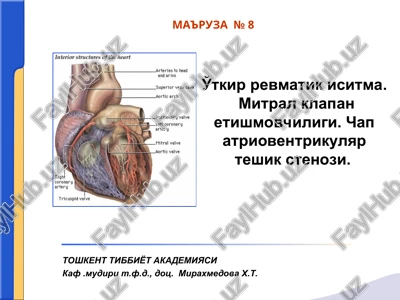 o'tkir revmatik isitma (o'ri) — PPT