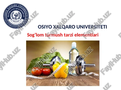 sogʼlom turmush tarzielementlari — PPT