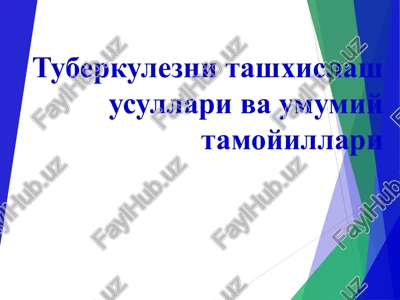 tuberkulezni tashxislash usullari va umumiy tamoyillari — PPT