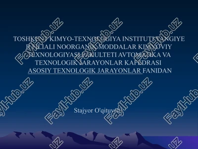 ekstraksiya "suyuqlik-suyuqlik" va "qattiq jism-suyuqlik" sistemasida — PPTX