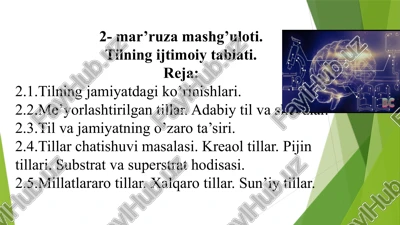 tilning ijtimoiy tabiati. — PPTX