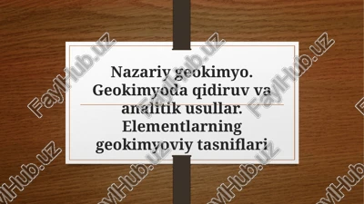geokimyo — PPTX