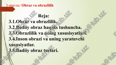 obraz va obrazlilik — PPTX