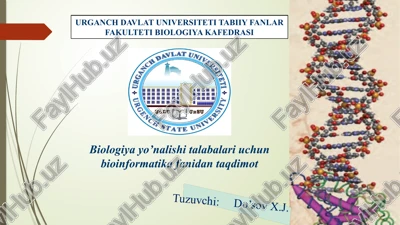 biologik ketma-ketliklarni taqqoslash — PPTX