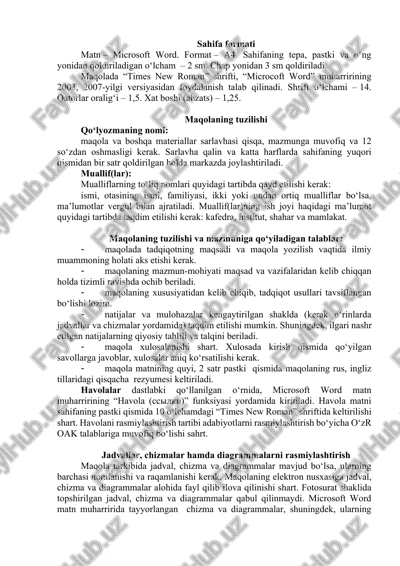maqola shablon — DOCX