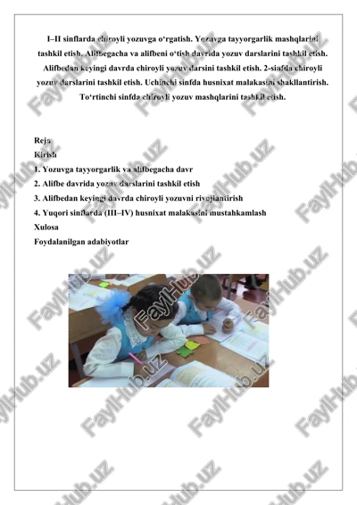 yozuvga tayyorgarlik va alifbegacha davr — DOCX