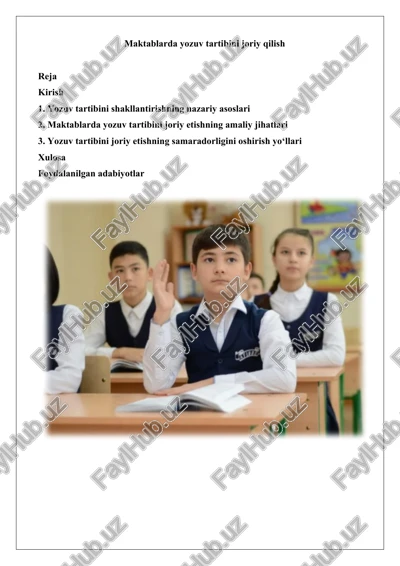 yozuv tartibini joriy qilish — DOCX