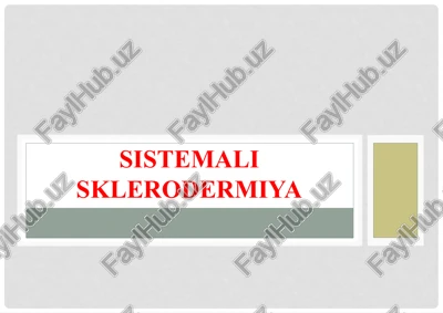 tizimli sklerodermiya — PPTX