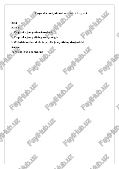 fuqarolik jamiyati tushunchasi va belgilari — DOCX