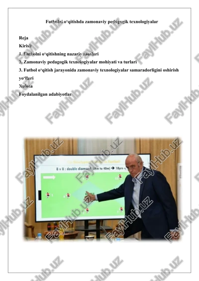 futbolni o‘qitishning nazariy asoslari — DOCX