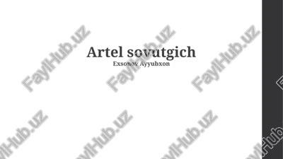 artel sovutgichlari — PPTX