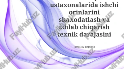 ishlab chiqarish texnologiyalari darajasi — PPTX