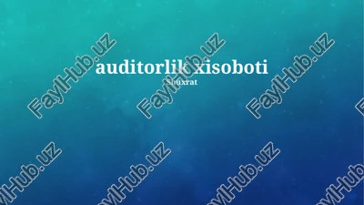 auditorlik xisoboti — PPTX