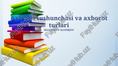 axborot tushunchasi va axborot turlari — PPTX