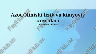azotning kimyoviy xossalari — PPTX