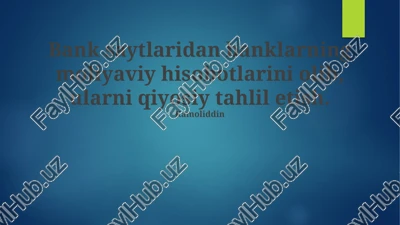 moliyaviy hisobotlar — PPTX