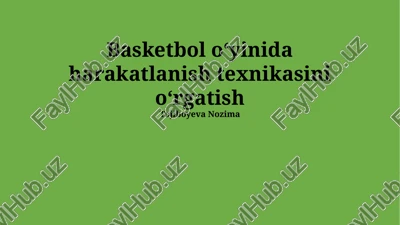 harakat texnikalarini oʻrgatish — PPTX