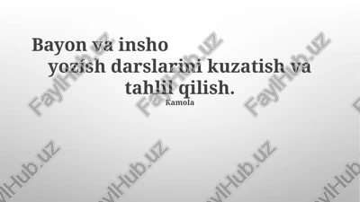 bayon va insho — PPTX