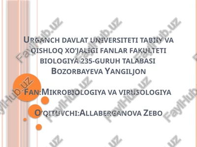 mikrobiologiya va virusologiya — PPTX
