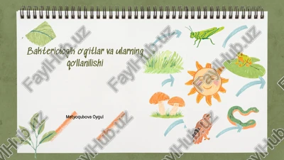 bakteriologik oʻgʻitlar va ularning qoʻllanilishi — PPTX
