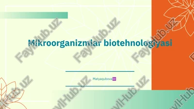 biotehnologiya — PPTX