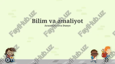 innovatsiyalar va amaldagi texnologiyalar — PPTX