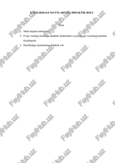 darslikdagi matnlar — DOCX