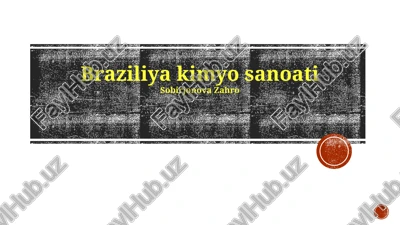 braziliya kimyo sanoati — PPTX