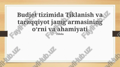 qayta tiklash va rivojlantirish fondi — PPTX