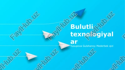 bulutli texnologiyalar — PPTX