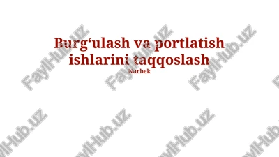 portlatish usullarining turlari — PPTX