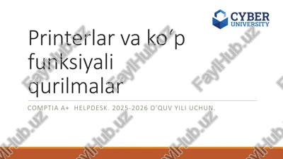 comptia a+ helpdesk. 2025-2026 o’quv yili uchun — PDF