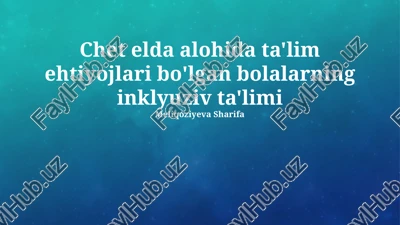 inklyuziv ta'lim — PPTX