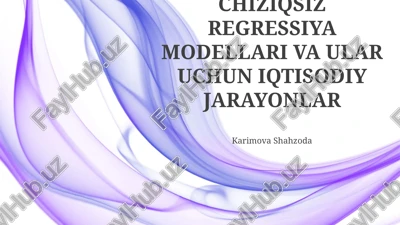 noparametrik regressiya modellari — PPTX