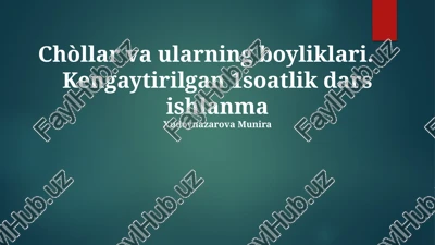 chòllar va ularning boyliklari — PPTX