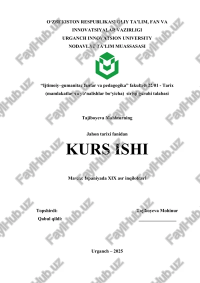 ispaniyada xix asr inqiloblari — DOCX