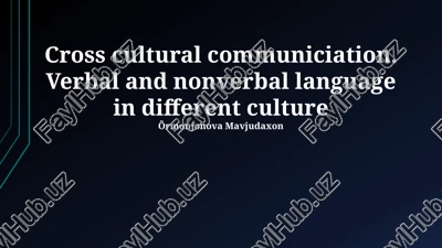cross cultural communication — PPTX
