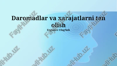 daromadlar va xarajatlarni tan olish — PPTX