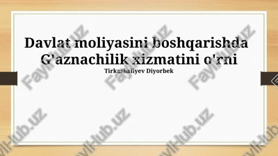 davlat moliyasini boshqarishda — PPTX