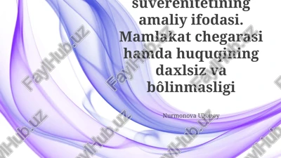 davlat suverenitetining amaliy ifodasi — PPTX
