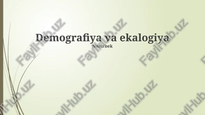 demografiya va ekologiya — PPTX