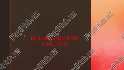 ishlab chiqarish omillari — PPTX