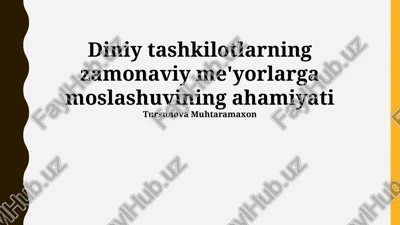 globalizatsiya va diniy tashkilotlar — PPTX
