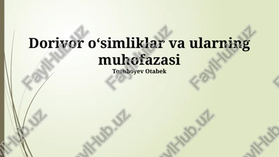 o'simliklar va ularning muhofazasi — PPTX