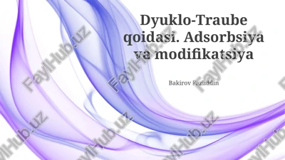 dyuklo-traube qoidasi — PPTX
