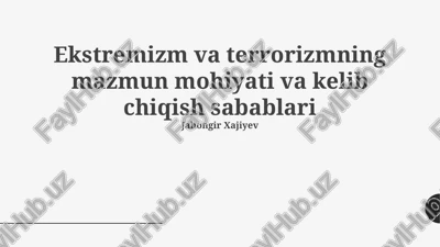 diniy ekstremizm — PPTX