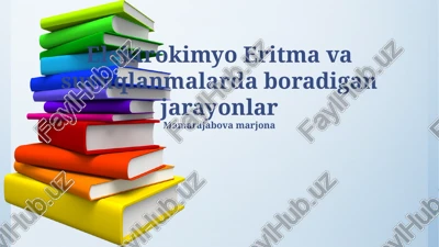 elektrokimyo eritma va suyuqlanmalarda boradigan jarayonlar — PPTX