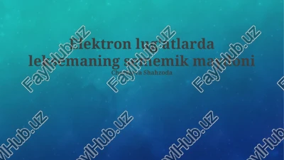 elektron lugʻatlarda leksemaning sememik maydoni — PPTX