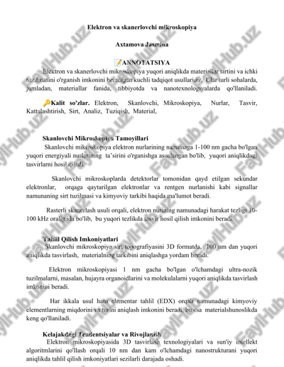 skanlovchi mikroskopiya — DOCX