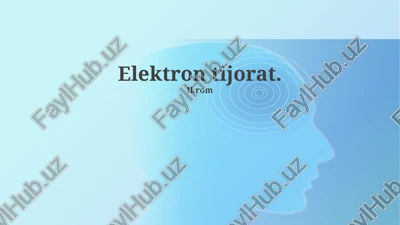 elektron tijorat — PPTX